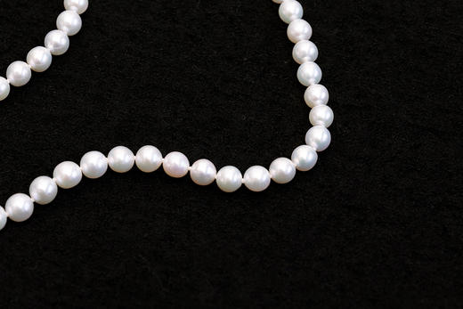 珍珠系列~~项链7-8mm 淡水极光基本无暇近圆，叠带更美～～项链长43cm-- 商品图8