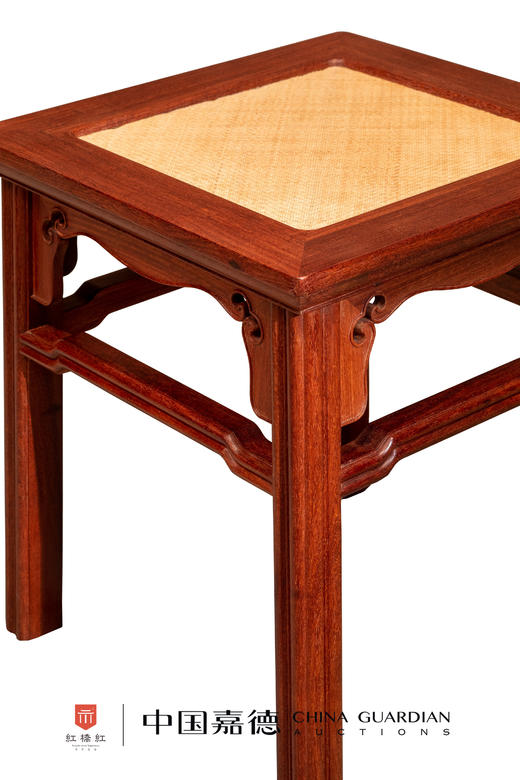 红桥红  家具严选  缅甸花梨（大果紫檀）【38瓜棱腿 方凳 藤面】 商品图2