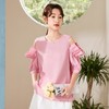 百姿 短袖圆领雪纺衫女2023夏季新款韩版直筒显瘦小衫上衣女装 商品缩略图1