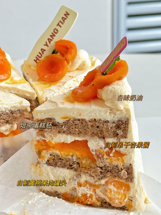甜品 黄桃吊干杏蛋糕切块（建议自提，配送易倒） 商品图0