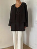 Semplicita｜G01 黑色无领极简短外套 [ 黑 ] 商品缩略图7