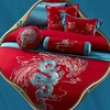 【6F】富安娜婚庆床单八件套/龙腾凤跃 大红色 商品缩略图1