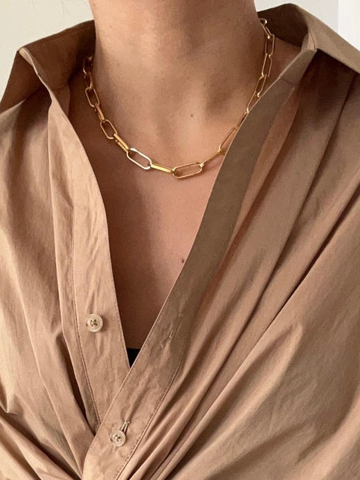 Semplicita｜G03 扭结长袖衬衫  [ 黑 / 卡其 ] 商品图6