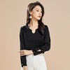 百姿基础款衬衣女装2022秋季新款纯色套头上衣通勤都市风长袖衬衫 商品缩略图0
