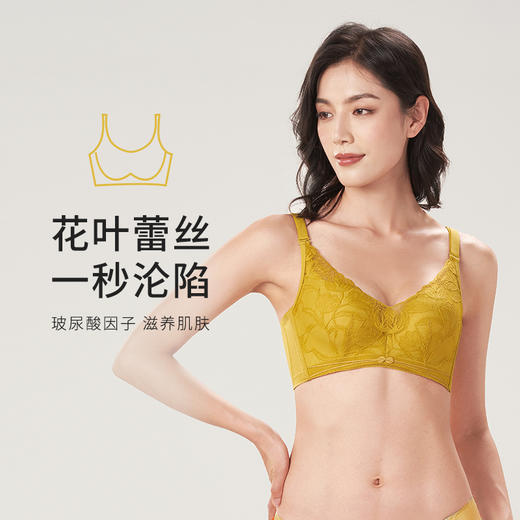 都市丽人聚拢升杯B杯适穿舒适更聚拢蕾丝内衣中厚款3/4杯常规文胸树脂胶圈四排扣YB31A6 商品图0