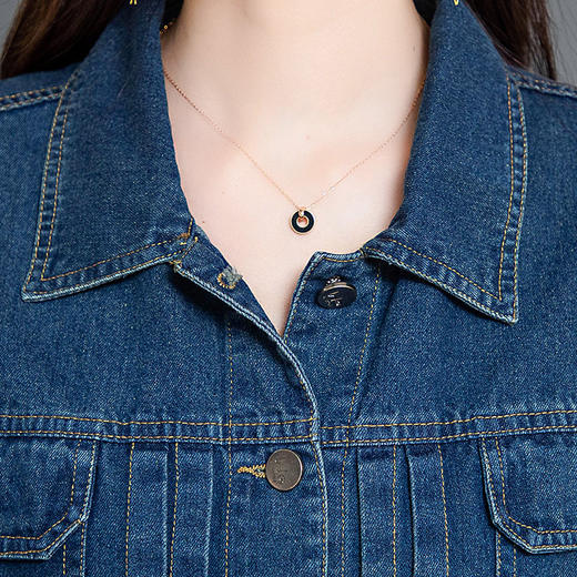 秋季新款，牛仔两件套长袖上衣长款直筒裤休闲时尚套装QYM-TYH-231317-Y 商品图3