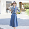 HR WS28359气质复古小香风时尚优雅修身显瘦两件套裙 商品缩略图3