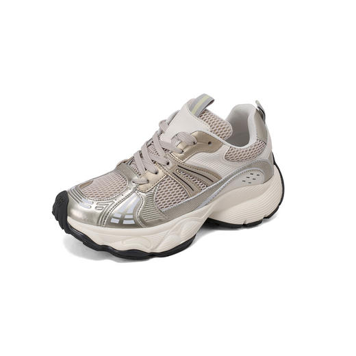 西村名物2023年秋季新款厚底拼色运动鞋圆头潮流百搭老爹鞋D23CM32551 商品图0