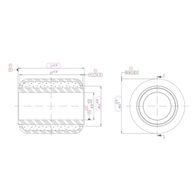 导向臂衬套弹簧梁衬套安装孔φ30-60*72东升