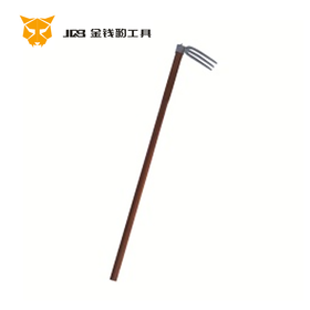 易園1.2米长木柄碳钢三齿锄