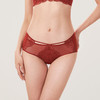 都市丽人舒软挺塑列维斯花边双拉面料塑身中腰平角女士内裤新年本命年红品LP39H6 商品缩略图1