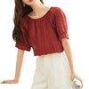 百姿 新款圆领褶皱雪纺衫褶皱显瘦气质短袖防晒上衣女 商品缩略图4