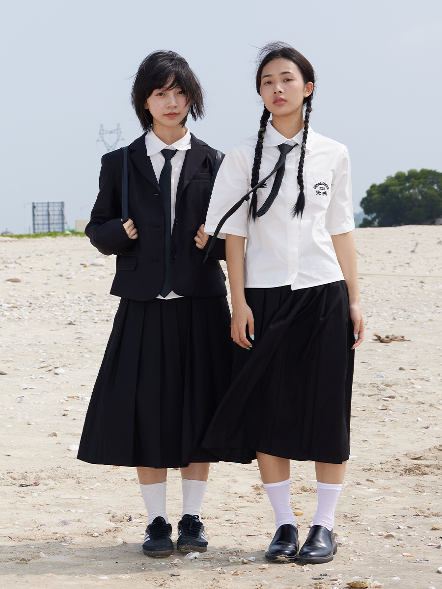 CryingCenter 学院制服系列女士短款衬衫纯棉舒适 哭喊中心