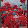 【6F】富安娜婚庆床单八件套/龙腾凤跃 大红色 商品缩略图2