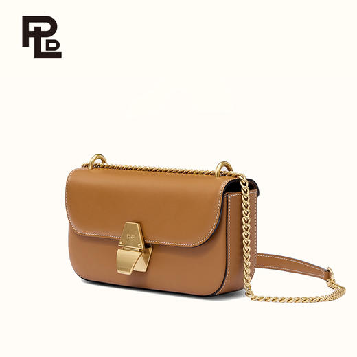 保兰德PLD东方雅奢贝壳系列翻盖1号头层牛皮单肩斜挎手提包通勤必备女包 商品图5