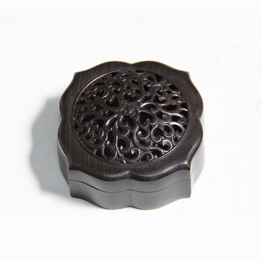 尖四角勾连纹-小°双层&单层紫光檀香盒 商品图3