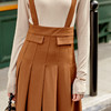 欧芮儿收腰显瘦A字型复古可调节背带连衣裙女2020春装新款 商品缩略图1