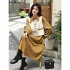 【连衣裙套装】秋冬韩版轻熟风套装  马甲衬衫长裙两件套  知性文艺风 商品缩略图2