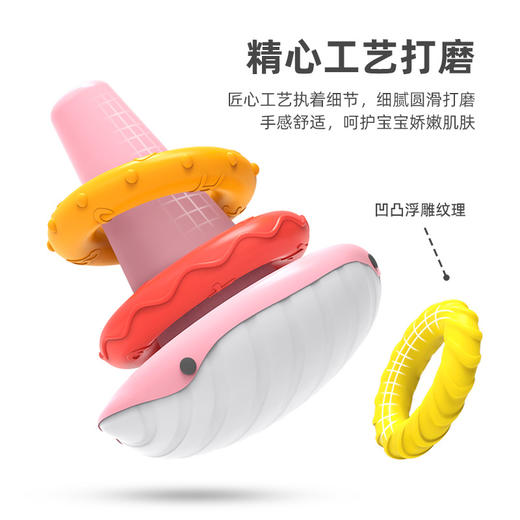 *【可爱不倒翁！鲸鱼叠叠乐】福儿 婴儿叠叠乐，0-1岁，宝宝彩虹塔套圈，幼儿童早教益智玩具-QQ 商品图3