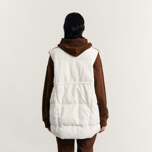 谜底羽绒马甲女2023秋季新款时尚气质立领中长款羽绒服233MY0991 商品图2