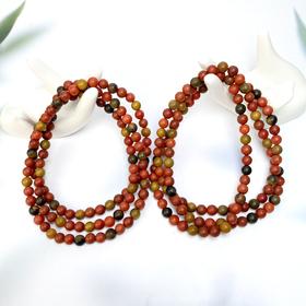 南红玛瑙四圈-包浆圆珠