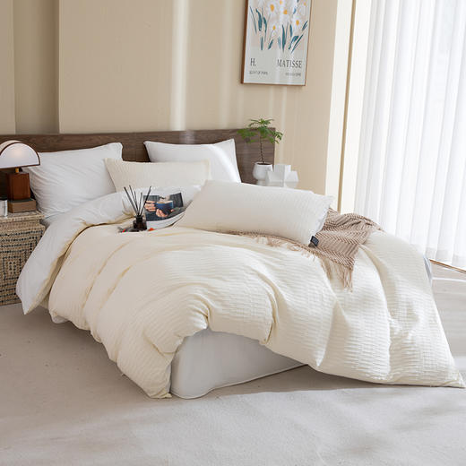 無印良品水洗全棉泡泡纱四件套-简尚风情 商品图1