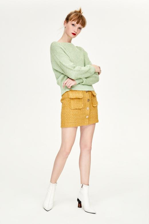 URBAN REVIVO 浅绿色针织上衣 9631 商品图5