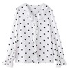 百姿 甜美波点喇叭袖衬衫2023秋季新款V领高级感雪纺衫女231305 商品缩略图4