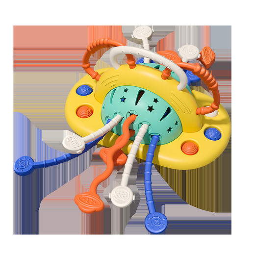 【餐椅玩伴！哄饭小能手】婴儿玩具抽抽乐，手部精细动作训练，硅胶餐盘拉拉乐益智早教宝宝0一1岁li 商品图4