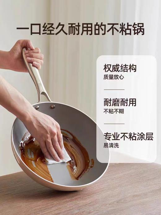 适盒炒锅家用炒菜不粘锅焖炖小炒锅电磁炉专用燃气灶适用平底锅具大勺 商品图2