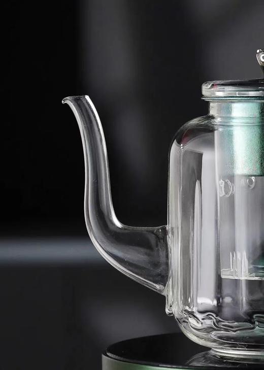 茶壶台湾禾器玻璃煮茶壶钛内胆高档蒸茶壶耐高温复古烧水壶高级煮茶器，单壶 商品图1