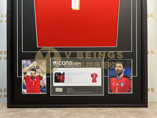 收藏系列 布冯 意大利队1号红色 亲笔签名球衣 商品图3