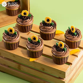 【向阳而生向日葵纸杯蛋糕】 云破日出，向阳而生