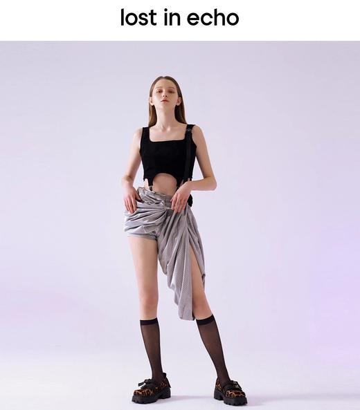 【下架】lost in echo 原创设计师品牌 方头齿轮厚底运动扣带纯色玛丽珍 商品图0