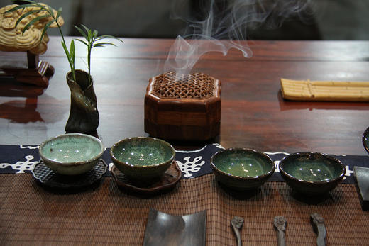 竹韵雅风编织纹-大°酸枝双层盘香盒 商品图2