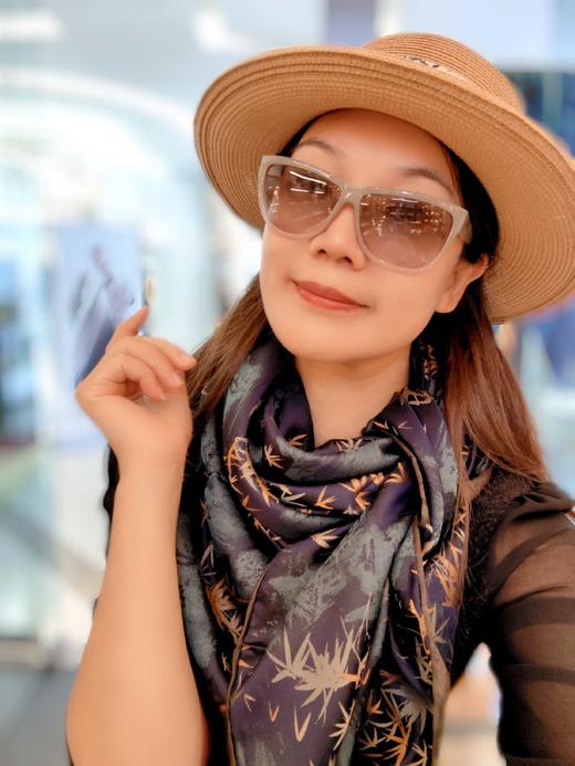 优品堂【雍容雅致2】非遗工艺香云纱薯莨宋锦桑蚕丝140方巾 商品图7