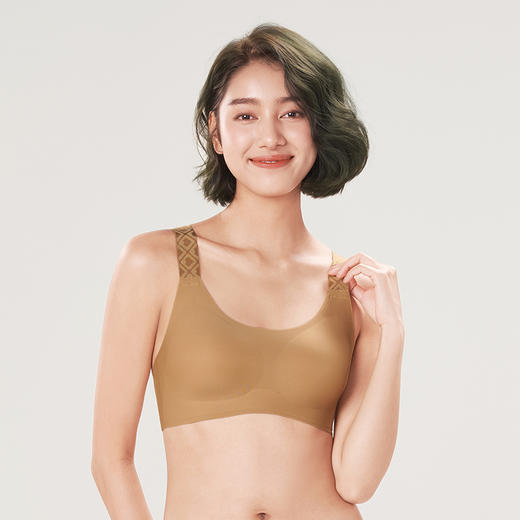 都市丽人Vbra泳布零感内衣薄款3/4杯无钢圈无排扣LB368N 商品图2