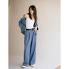 Even Vintage | 版型好 四季百搭休闲分割线阔腿牛仔裤女长裤 商品缩略图3