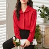 百姿 娃娃领长袖衬衫女2023春季新款韩版纯色显瘦优雅百搭衬衣 商品缩略图0