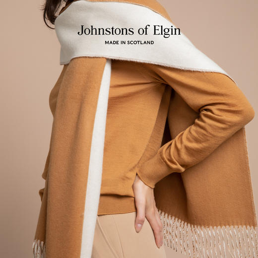 Johnstons of Elgin180×70cm 纯羊绒双面披肩 纯色 商品图2