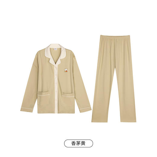 都市丽人好睡好眠女士睡衣暖感无尘棉棉质薄款长袖长裤类家居服套装LH30C4 商品图5
