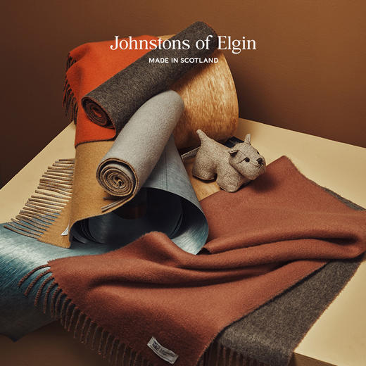 Johnstons of Elgin纯羊绒双面宽幅围巾 纯色 商品图7