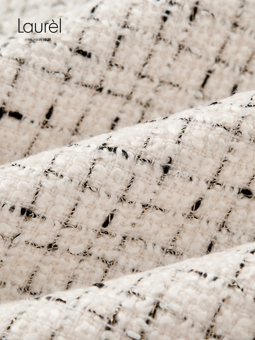 Laurel劳芮23秋冬 格纹结子纱A摆短裙 LWL343Q06200 商品图7