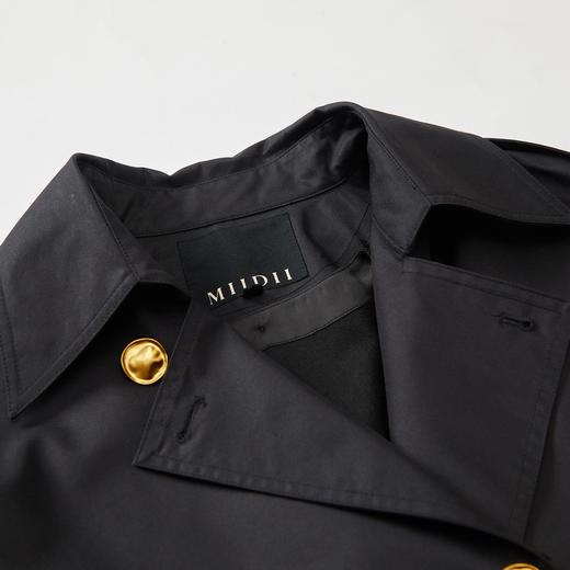 谜底可拆卸两件式风衣外套2023秋季新款气质双排扣翻领233ME1100 商品图3