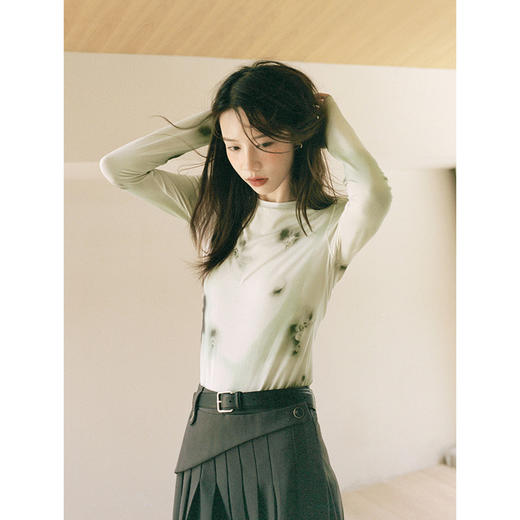 Even Vintage |秋日画卷 原创设计印花梦幻文艺长袖T恤温柔打底衫 商品图2