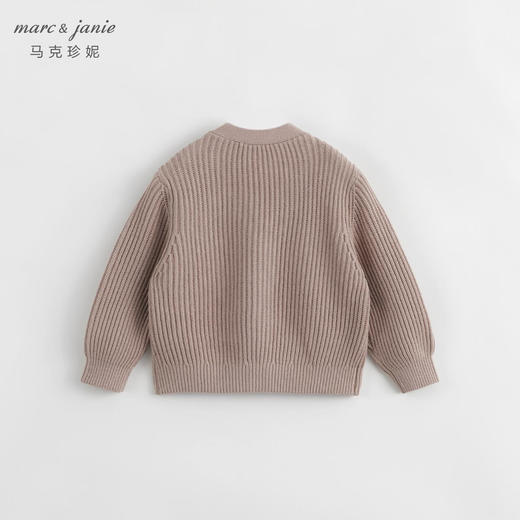 【户外风】马克珍妮秋装新款 男女童宽松V领针织开衫231935 商品图2