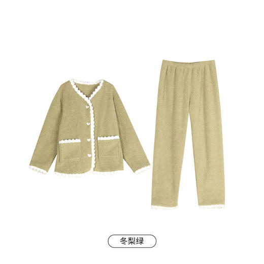 都市丽人生活家居女士睡衣米粒绒厚款长袖长裤类家居服套装LH31H8 商品图4