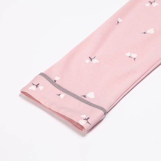 都市丽人40支CVC双面女士棉质薄款长袖长裤类家居服套装LH31G5 商品图5