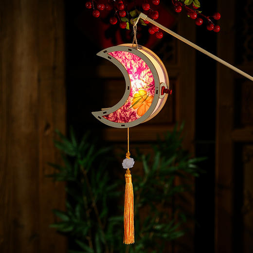 <有书独家>【手工木制灯笼！古风儿童手提中式LED花灯】灯笼手工木制diy装饰布置挂件儿童手提，精致装饰 节dly 商品图2