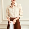 百姿 简约纯色衬衫2022年秋冬新品开衫翻领衬衣通勤风个性时尚上衣 商品缩略图0